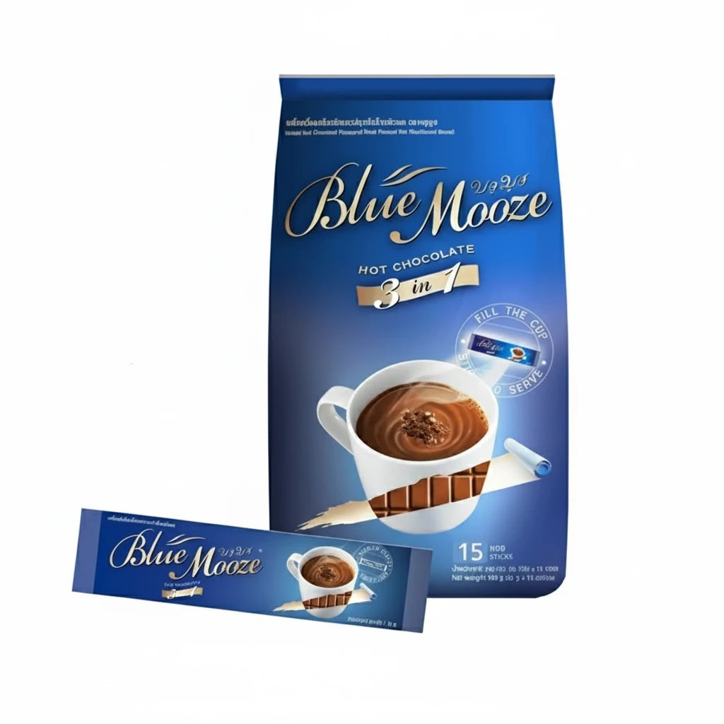 هات چاکلت بلو موز 3 در 1 | Blue Mooze Hot Chocolate 3in1 بسته 15 عددی