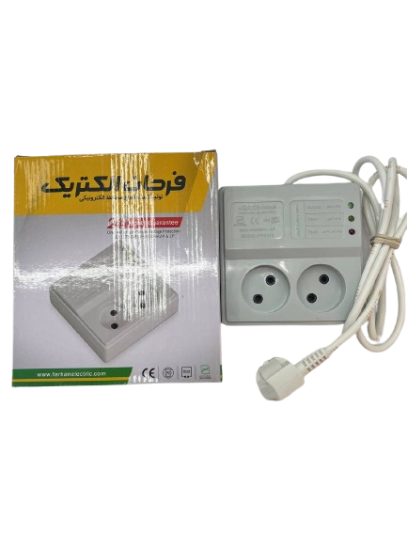 محافظ برق ۲ خانه یخچال بدون ارت طول ۱/۵ متر فرحان الکتریک